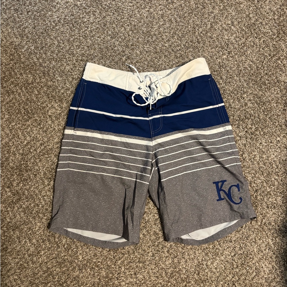 MLB Blue and Gray Swim Trunks